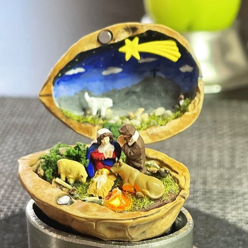 🔥LAST DAY 50% OFF - Walnut Nativity Scene