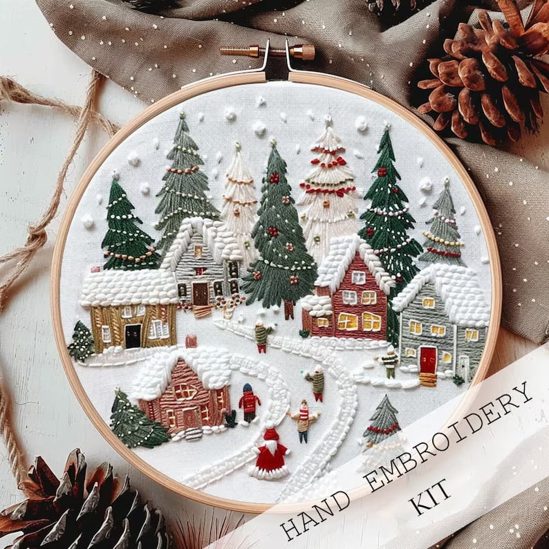 Christmas Embroidery KIT(Need To Create Their Own Diy)