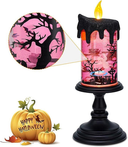 🔥LAST DAY 49% OFF - Halloween Snow Globe Flameless Candle with Timer