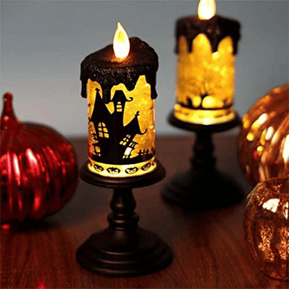 🔥LAST DAY 49% OFF - Halloween Snow Globe Flameless Candle with Timer