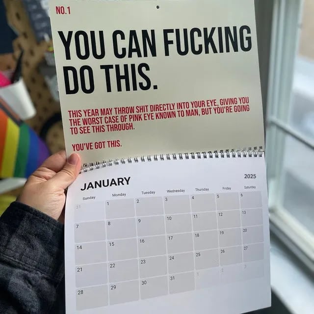 🔥LAST DAY 49% OFF -🤣2025 The Year Of Your Fucking Year Calendar