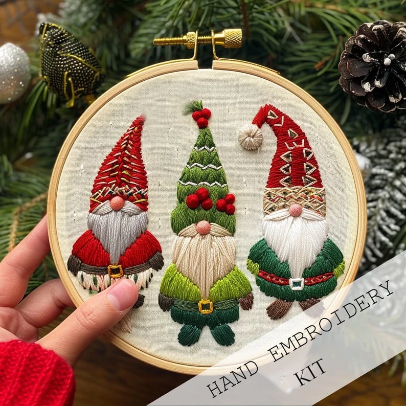 Christmas Embroidery KIT(Need To Create Their Own Diy)