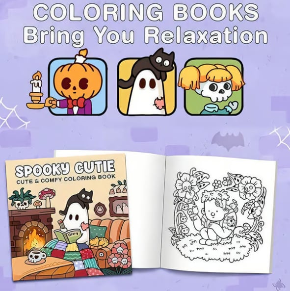 Spooky Cute Coloring Book