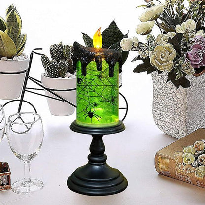 🔥LAST DAY 49% OFF - Halloween Snow Globe Flameless Candle with Timer