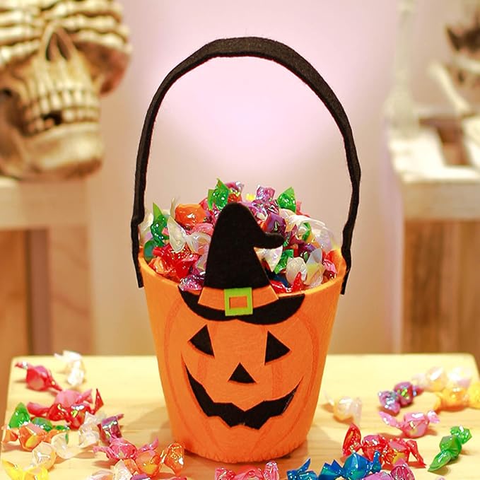 LAST DAY 49% OFF 🎃 For Trick Or Treating🎃 🍭Pumpkin-shaped Non-woven Tote Bag🍬