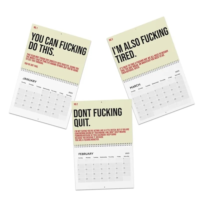 🔥LAST DAY 49% OFF -🤣2025 The Year Of Your Fucking Year Calendar