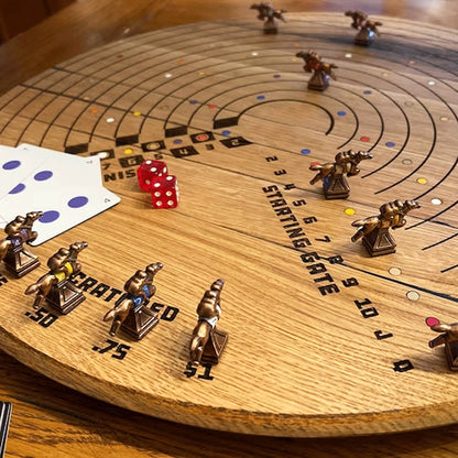 🔥LAST DAY 49% OFF - Scratched Horses Game made from a whiskey barrel