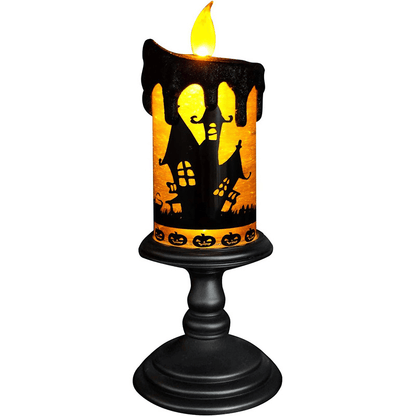 🔥LAST DAY 49% OFF - Halloween Snow Globe Flameless Candle with Timer