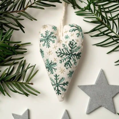 🎉2025 Christmas Sale 49% Discount - DIY Heart Shaped Hand Embroidered Christmas Ornament Kit