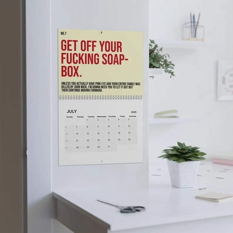 🔥LAST DAY 49% OFF -🤣2025 The Year Of Your Fucking Year Calendar
