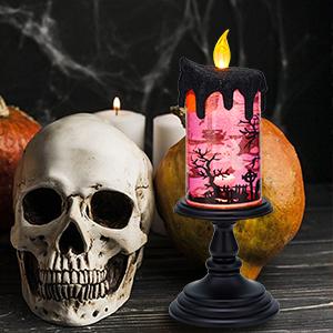 🔥LAST DAY 49% OFF - Halloween Snow Globe Flameless Candle with Timer