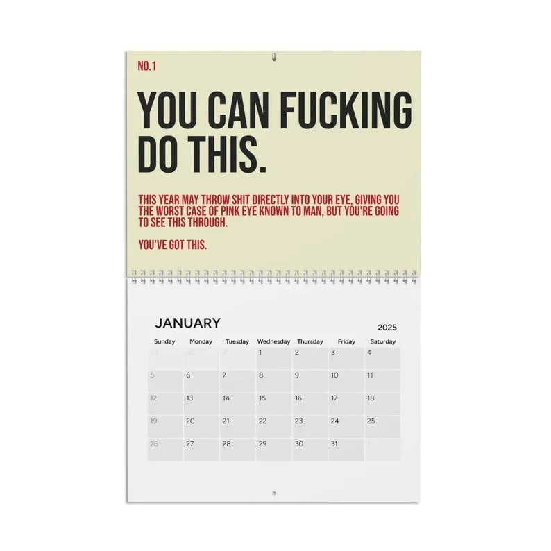 🔥LAST DAY 49% OFF -🤣2025 The Year Of Your Fucking Year Calendar