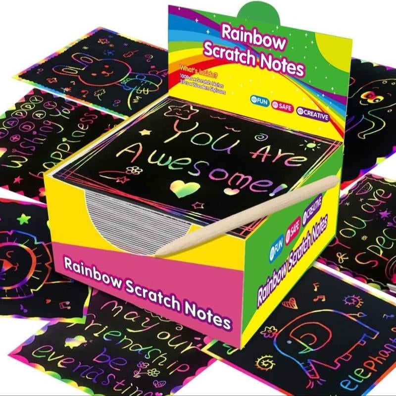 🔥LAST DAY 50% OFF - 🌈DIY Rainbow Magic Scratch Paper Art Set