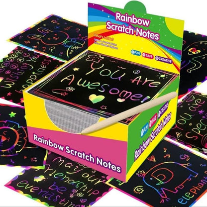 🔥LAST DAY 50% OFF - 🌈DIY Rainbow Magic Scratch Paper Art Set