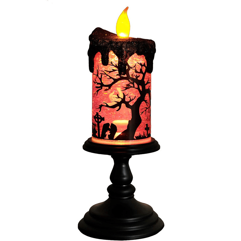 🔥LAST DAY 49% OFF - Halloween Snow Globe Flameless Candle with Timer