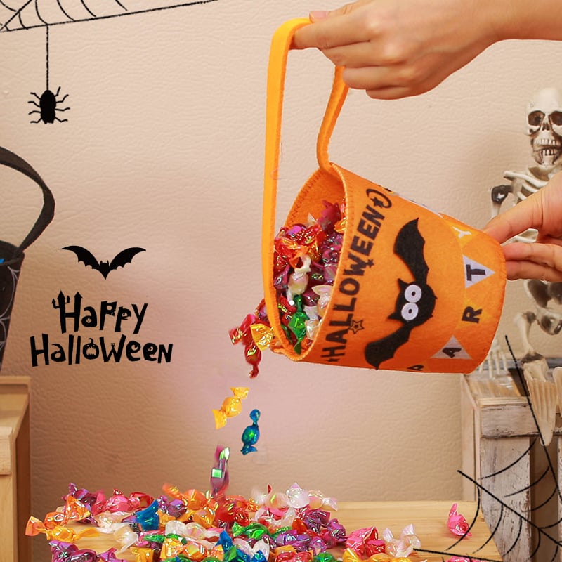LAST DAY 49% OFF 🎃 For Trick Or Treating🎃 🍭Pumpkin-shaped Non-woven Tote Bag🍬