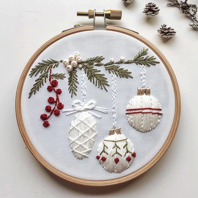 Christmas Embroidery KIT(Need To Create Their Own Diy)