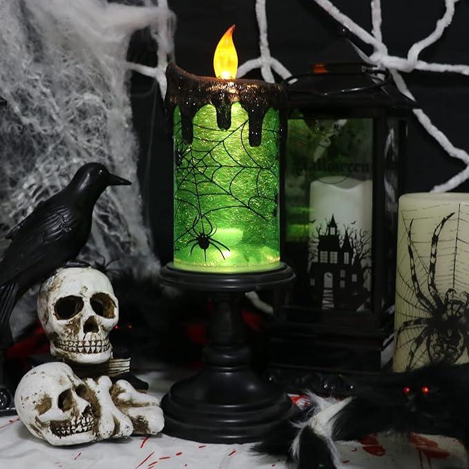 🔥LAST DAY 49% OFF - Halloween Snow Globe Flameless Candle with Timer