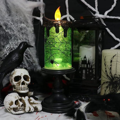 🔥LAST DAY 49% OFF - Halloween Snow Globe Flameless Candle with Timer