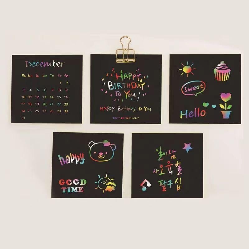 🔥LAST DAY 50% OFF - 🌈DIY Rainbow Magic Scratch Paper Art Set