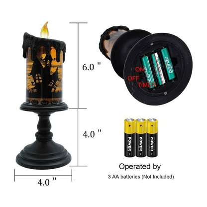 🔥LAST DAY 49% OFF - Halloween Snow Globe Flameless Candle with Timer
