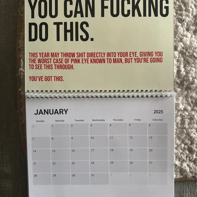 🔥LAST DAY 49% OFF -🤣2025 The Year Of Your Fucking Year Calendar