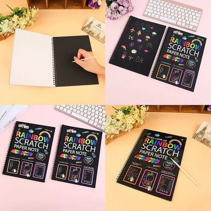 🔥LAST DAY 50% OFF - 🌈DIY Rainbow Magic Scratch Paper Art Set